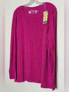 Gudrun Sjoden Fuchsia Long Sleeve Tee Size XL